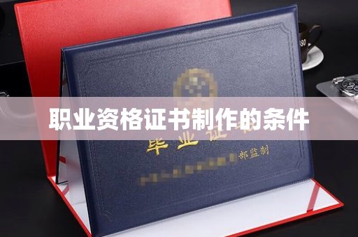 南投职业资格证书制作的条件