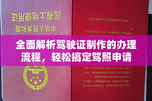 南投全面解析驾驶证制作的办理流程，轻松搞定驾照申请
