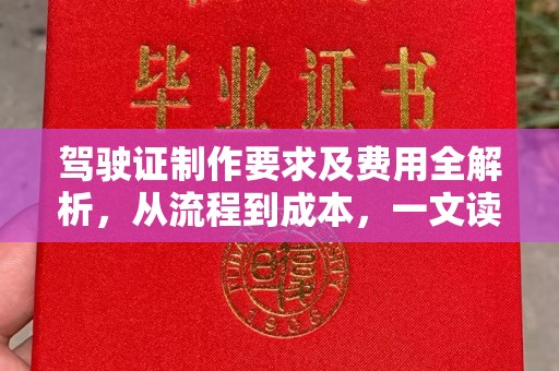 南投驾驶证制作要求及费用全解析，从流程到成本，一文读懂