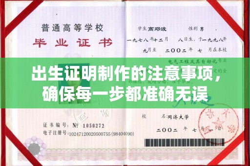 南投出生证明制作的注意事项，确保每一步都准确无误