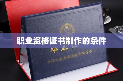 南投职业资格证书制作的条件